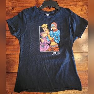 SPENCER'S Black Graphic Tee JoJo's Bizarre Adventure Enjoying Ice Cream Sz S